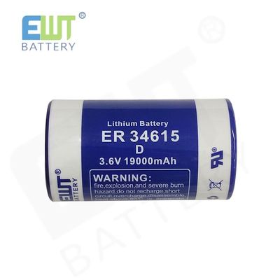 3.6V D আকার ER34615 লিথিয়াম থিয়নিল ক্লোরাইড ব্যাটারি নির্মাতারা সিলিন্ডারিকাল LISOCL2 ব্যাটারি