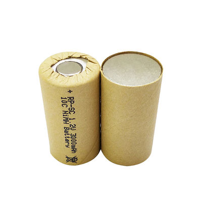 কেনা নিকেল 10c ব্যাটারি সেল সাব-সি SC3000mah 1.2 V Ni Mh রিচার্জেবল ব্যাটারি অনলাইনে উৎপাদন