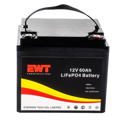 কেনা BMS লিথিয়াম আয়ন ব্যাটারি প্যাকের জন্য 12V 60AH লাইফপো4 ব্যাটারি প্যাক অনলাইনে উৎপাদন