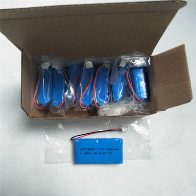 কেনা LP703450 3.7V 2400mAh লিথিয়াম পলিমার রিচার্জেবল ব্যাটারি বায়ু বা সমুদ্র পরিবহন জন্য অনলাইনে উৎপাদন