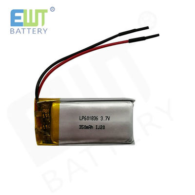 কেনা LP601836 3.7V 350mAh লিথিয়াম পলিমার ব্যাটারি 1S1P দীর্ঘস্থায়ী বায়ু বা সমুদ্র পরিবহন জন্য অনলাইনে উৎপাদন