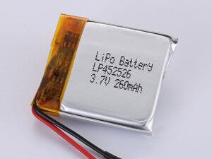 কেনা 3.7V LP452526 260MAH দীর্ঘস্থায়ী লিথিয়াম-আয়ন পলিমার ব্যাটারি শক্তি ঘনত্ব 150-200 Wh/kg স্রাব তাপমাত্রা -20°C থেকে 60°C online manufacture