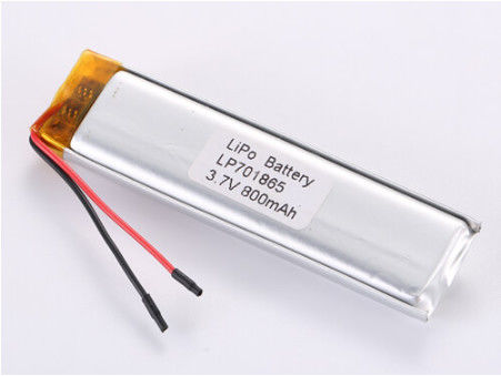 কেনা JST Connector LP701865 3.7V 800MHA ROHS Certified Lithium Polymer Battery For High Performance And Efficiency online manufacture
