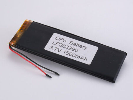 কেনা LP363290 3.7V 1500MAH লিথিয়াম আয়ন ব্যাটারি নির্মাতারা 1C পিক স্রাব হার উচ্চ ক্ষমতা A গ্রেড সঙ্গে LiPo প্যাক online manufacture