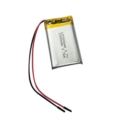 পাওয়ার লিথিয়াম পলিমার ব্যাটারি 3.7v 1000mah LiPo ব্যাটারি 703048
