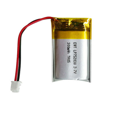 752030 মিনি লিপো ব্যাটারি 3.7v 300mah রিচার্জযোগ্য লি পলিমার ব্যাটারি প্যাক