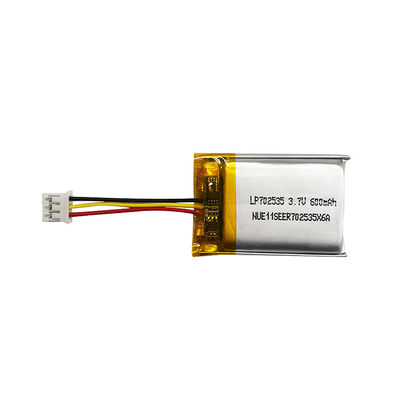 Lp702535 3.7v 600mah লিথিয়াম পলিমার লিপো ব্যাটারি প্যাক অ্যানোড উপাদান