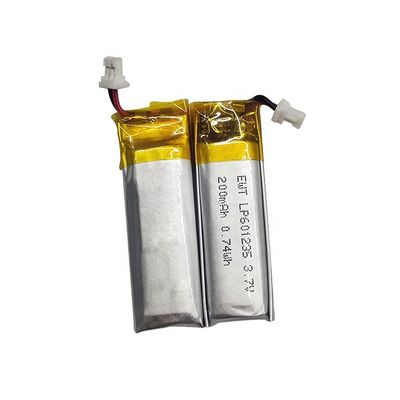 কাস্টম লিথিয়াম পলিমার ব্যাটারি LP601235 3.7v 250mAh LiPo ব্যাটারি