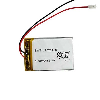 শক্তিশালী লিথিয়াম পলিমার ব্যাটারি 3.7v 1000mah 402035 ব্যাটারি CE