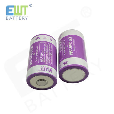 14500mAh 3.6v লিথিয়াম আয়ন ব্যাটারি সেল জল মিটারের জন্য সিলিন্ডারিকাল ER34615M