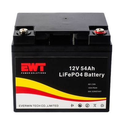 লিথিয়াম আয়রন ফসফেট প্যাক 12V 54AH IFP32700 রিচার্জযোগ্য ব্যাটারি প্যাক