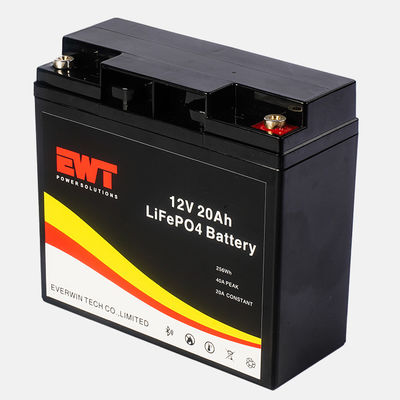 দীর্ঘ চক্র জীবন 12V 20Ah লিথিয়াম আয়রন ফসফেট ব্যাটারি ব্যাকআপ শক্তি জন্য