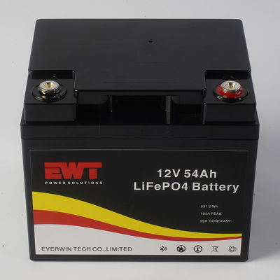 শক্তি সঞ্চয় 12V নামমাত্র ভোল্টেজ এবং 50A পিক বর্তমান সঙ্গে লিথিয়াম Lifepo4 ব্যাটারি প্যাক
