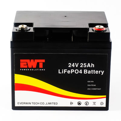 EWT IFR32700 24v 25ah Lifepo4 ব্যাটারি প্যাক 12.8v 100000mah গভীর চক্র লিথিয়াম আয়ন ব্যাটারি