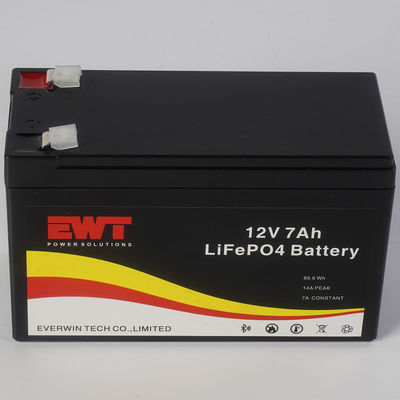 দীর্ঘ জীবন 12V 7AH ভিআরএলএ লাইফপো 4 গভীর চক্র লিথিয়াম আয়রন ফসফেট ব্যাটারি প্যাক