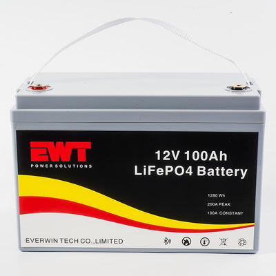 OEM LiFePO4 এনার্জি স্টোরেজ ব্যাটারি 12.8V 100ah ট্যাব / তার / সংযোগকারী সহ