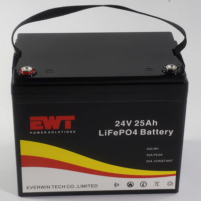 400Wh 24V লিথিয়াম আয়রন ফসফেট ব্যাটারি -20°C থেকে 45°C পরিবেশে উপযুক্ত
