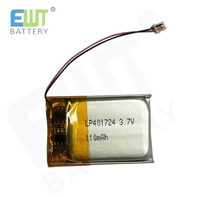 সিলভার লিথিয়াম আয়ন পলিমার ব্যাটারি LP401724 3.7V 110mAh নির্ভরযোগ্য এবং উচ্চতর কর্মক্ষমতা জন্য