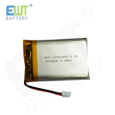LP853450 3.7V 1500MAH লি-পলিমার পাওয়ার সেল সর্বোচ্চ চার্জিং বর্তমান 1C সহ