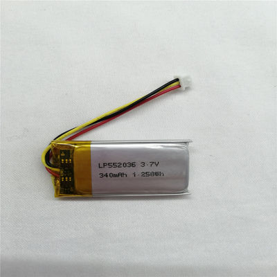 উচ্চ ক্ষমতা LiPo প্যাক LP602535 3.7V 500mAh নিরাপত্তা বৈশিষ্ট্য দীর্ঘস্থায়ী কর্মক্ষমতা জন্য শর্ট সার্কিট সুরক্ষা