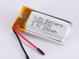 LP551530 200MAH সিলভার লিথিয়াম পলিমার ব্যাটারি 500 চক্রের সাথে শিল্প ও বাণিজ্যিক জন্য চক্র জীবন -20 °C থেকে 45 °C