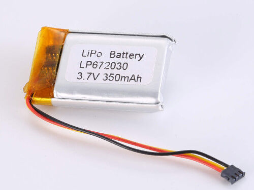 3.7V 350MAH 500-1000 চক্র লিথিয়াম পলিমার ব্যাটারি -20 থেকে 60 ডিগ্রি সেলসিয়াস স্রাব তাপমাত্রা