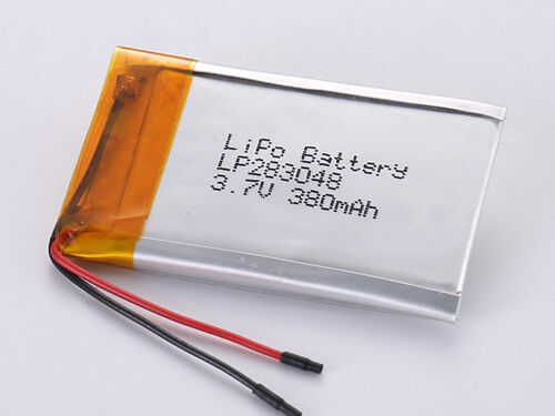 LP283048 3.7V 380MAH A গ্রেড রিচার্জেবল লিথিয়াম পলিমার ব্যাটারি -20 থেকে 45 ডিগ্রি সেলসিয়াস