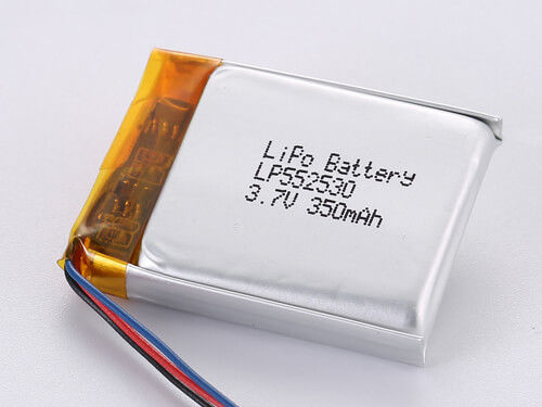 LP552530 3.7V 350MAH রিচার্জেবল লিথিয়াম পলিমার ব্যাটারি -20 থেকে 45 ডিগ্রি সেলসিয়াস গ্রেড এ সর্বোচ্চ পারফরম্যান্স