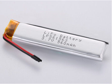 3.7V 560MAH JST সংযোগকারী প্রকার লিথিয়াম পলিমার রিচার্জেবল ব্যাটারি 1C স্রাব বর্তমান সহ হালকা ও দীর্ঘস্থায়ী