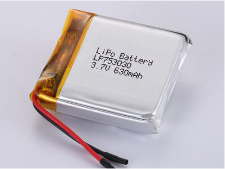 দীর্ঘস্থায়ী পারফরম্যান্সের জন্য LP753030 3.7V 630MAH সিলভার লিথিয়াম পলিমার ব্যাটারি