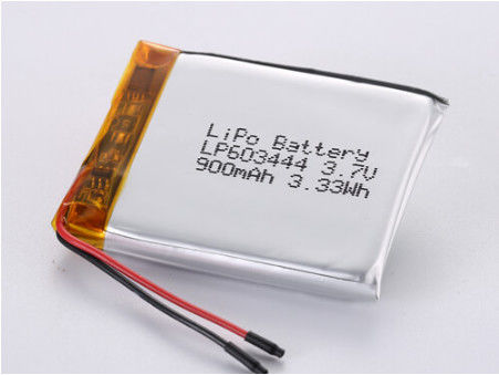 LP603444 3.7V 900MAH লিথিয়াম আয়ন ব্যাটারি নির্মাতারা মুদ্রা আকার লিথিয়াম পলিমার ব্যাটারি A গ্রেড চার্জযোগ্য ডিভাইসের জন্য