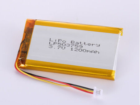 LP503759 3.7V 1200MAH লি-আয়ন ব্যাটারি প্রস্তুতকারক রিচার্জেবল ডিভাইসের জন্য সিলভার