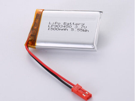 LP903450 3.7V 1500MAH এ গ্রেড প্যাচ ডিজাইন লিথিয়াম পলিমার ব্যাটারি এফসিসি সার্টিফিকেশন সহ