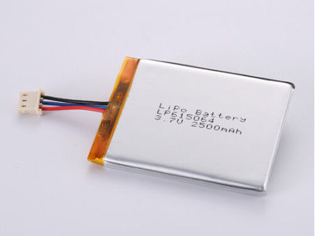 2500MAH লি-আইন ব্যাটারি নির্মাতারা, LP615064 গ্রাহকের চাহিদার জন্য 3.7V লিপো ব্যাটারি