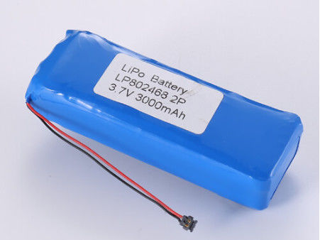 LP802468 3.7V 3000MAH শক্তি সঞ্চয় জন্য লিথিয়াম পলিমার ব্যাটারি ওভারচার্জ সুরক্ষা JST / কাস্টমাইজড