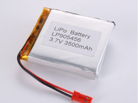 LP905456 3.7V 3500MAH লিথিয়াম আয়ন ব্যাটারি উচ্চ ক্ষমতা LiPo প্যাক নিরাপত্তা বৈশিষ্ট্য সঙ্গে শর্ট সার্কিট সুরক্ষা