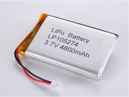 LP105274 3.7V 4800MAH লিথিয়াম আয়ন ব্যাটারি নির্মাতারা লিথিয়াম পলিমার সেল লিথিয়াম পলিমার ব্যাটারি বিস্তৃত তাপমাত্রা পরিসীমা জন্য