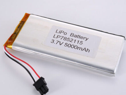 LP7852115 3.7V 5000MAH লি-আয়ন ব্যাটারি নির্মাতারা OEM ওডম সমর্থিত উচ্চ ক্ষমতা LiPo প্যাক 2-3 ঘন্টা চার্জিং সময় সঙ্গে