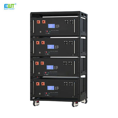51.2V 200Ah সৌর ব্যাটারি লিথিয়াম আয়রন ফসফেট র্যাক টাইপ শক্তি সঞ্চয়স্থান RoHS সার্টিফিকেশন এবং RS232 যোগাযোগের সাথে